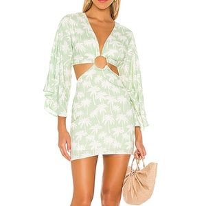 Lovers+Friends Maysa kimono summer palm tree dress